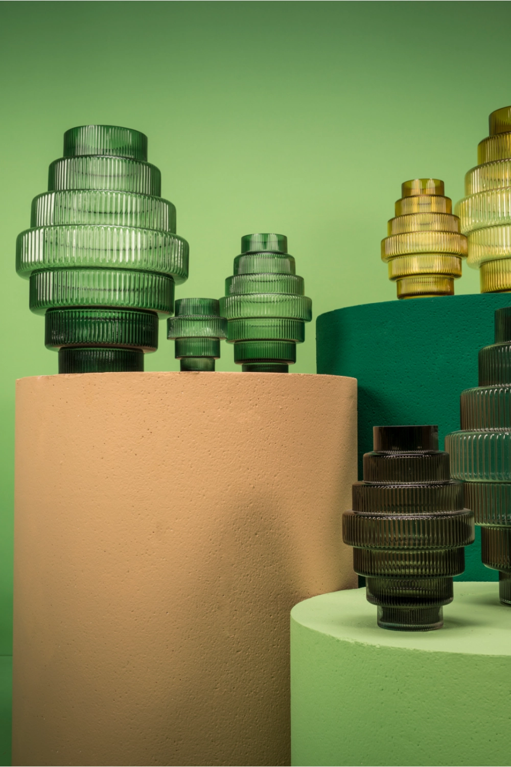 Dark Green Glass Vase S | Pols Potten Steps