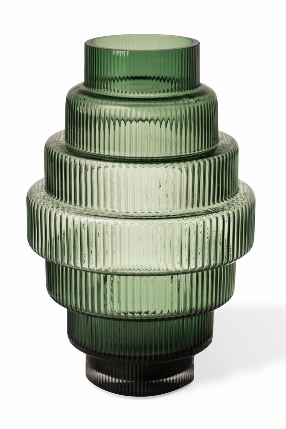 Dark Green Glass Vase S | Pols Potten Steps Vase,Glass Vase