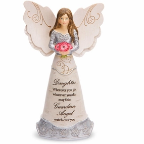 Daughter Guardian Angel Watch Over You Figurine 6" Decorative Mirror,Home Decor Mirror