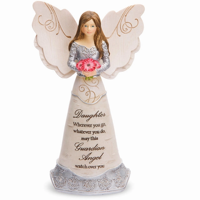 Daughter Guardian Angel Watch Over You Figurine 6" Decorative Mirror,Home Decor Mirror