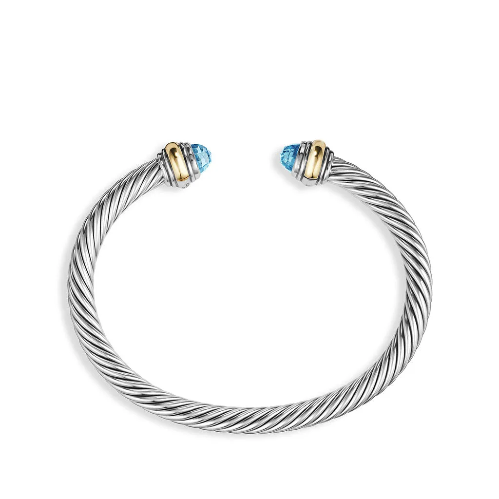 David Yurman Cable Classic Bracelet with Blue Topaz