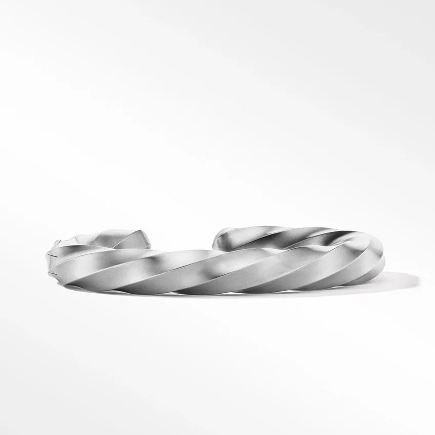 David Yurman Cable Edge Cuff Bracelet in Recycled Sterling Silver