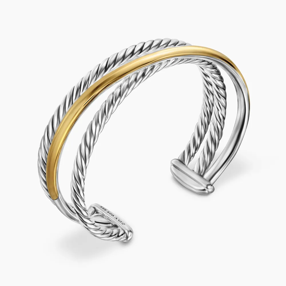 David Yurman Crossover Three Row Cuff Bracelet