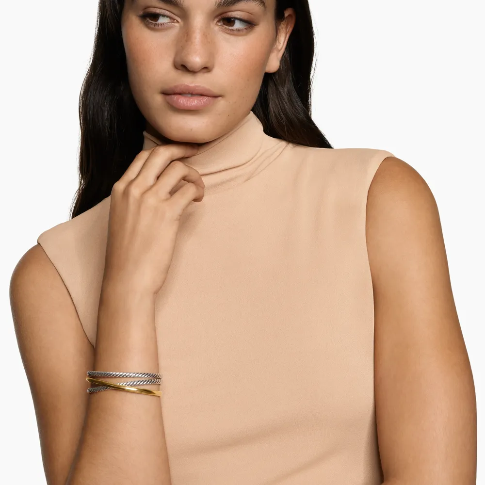 David Yurman Crossover Three Row Cuff Bracelet