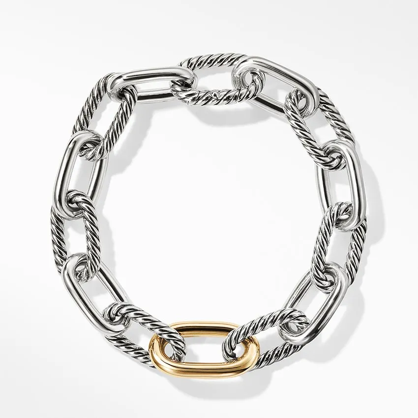 David Yurman DY Madison Chain Bracelet with 18ct Bonded Gold