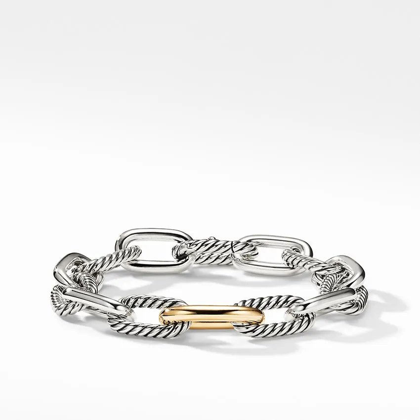 David Yurman DY Madison Chain Bracelet with 18ct Bonded Gold