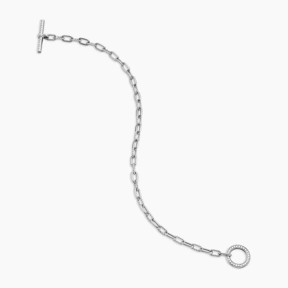 David Yurman Madison Pav Toggle Chain Bracelet
