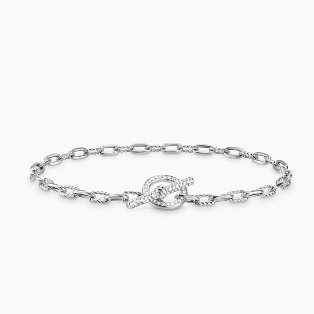 David Yurman Madison Pav Toggle Chain Bracelet