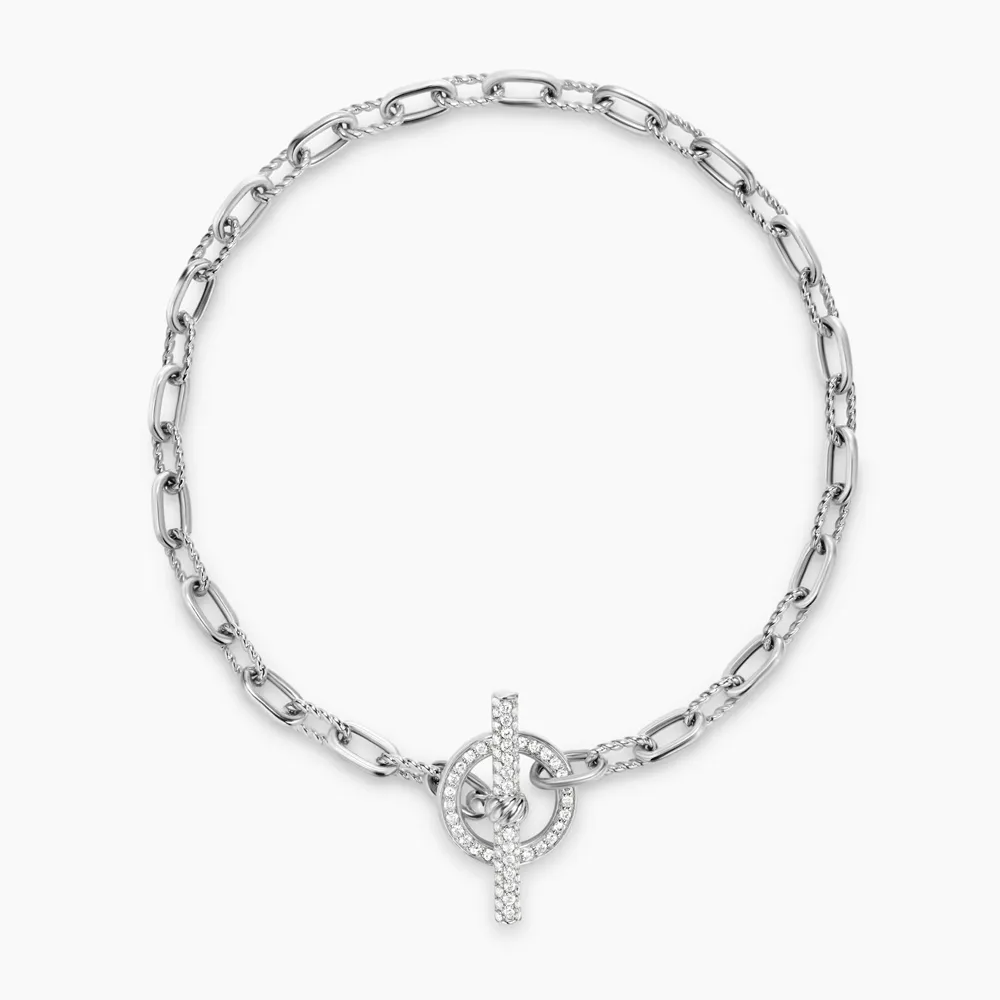 David Yurman Madison Pav Toggle Chain Bracelet