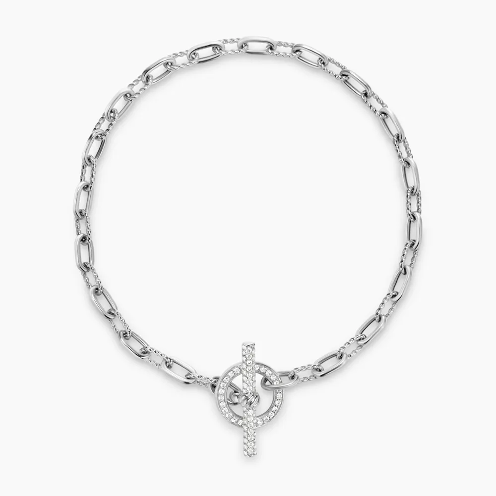 David Yurman Madison Pav Toggle Chain Bracelet