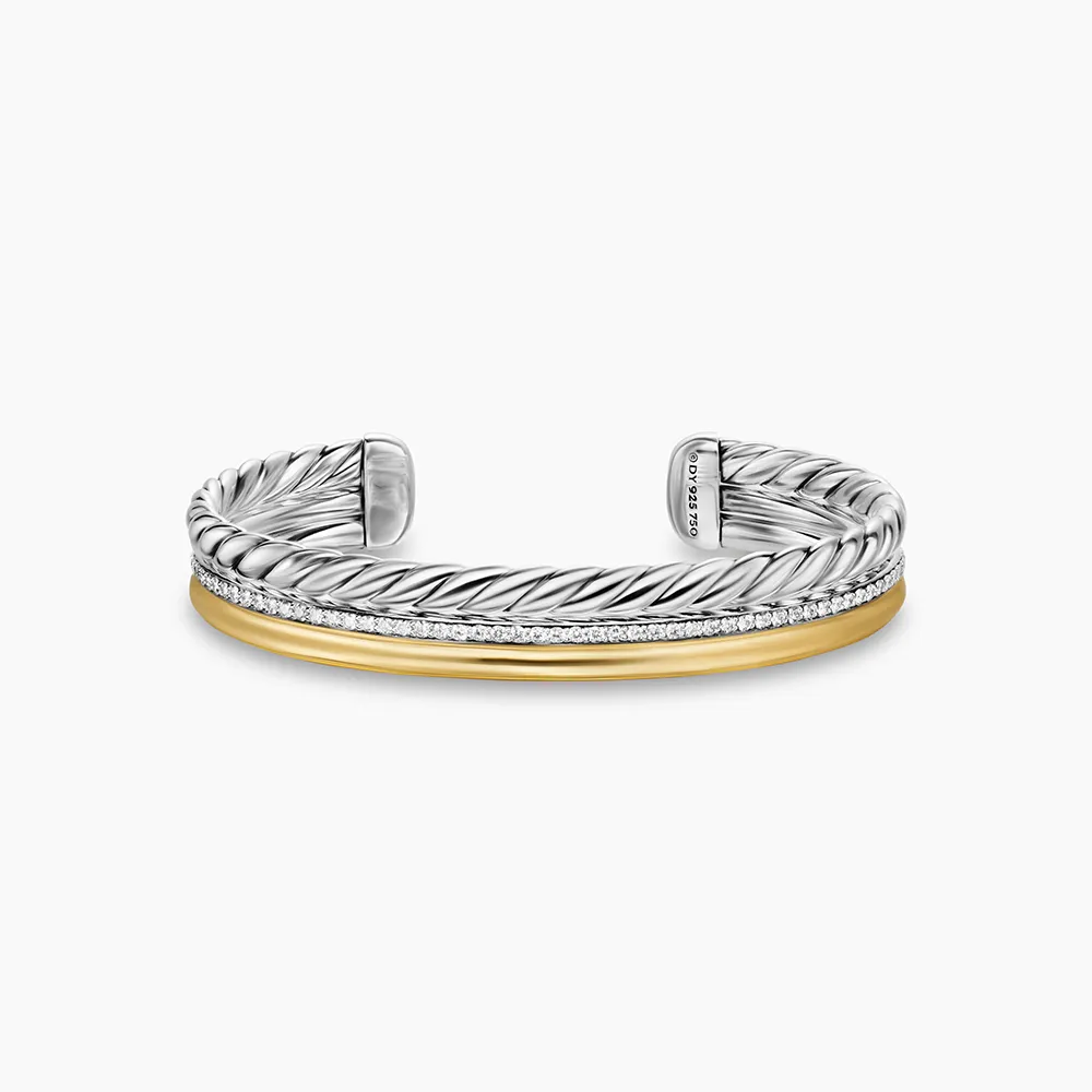David Yurman Mercer  Three Row Cuff Bracelet