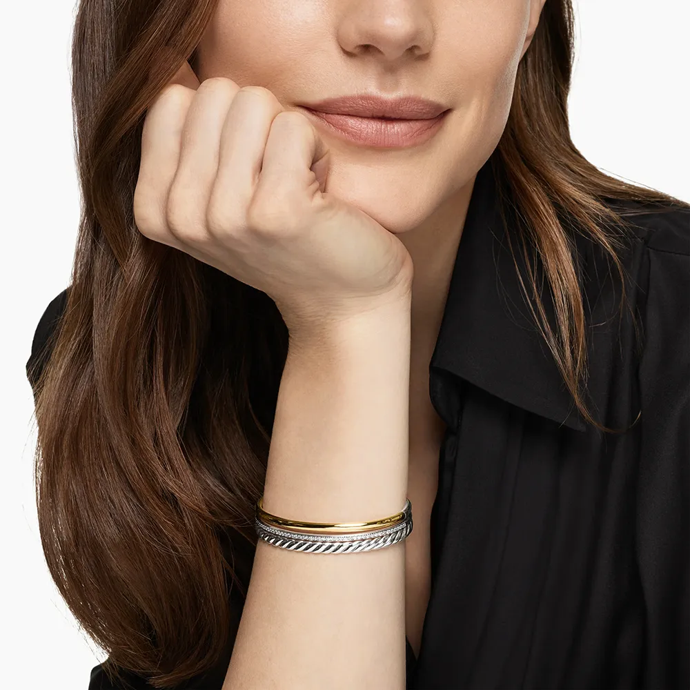 David Yurman Mercer  Three Row Cuff Bracelet
