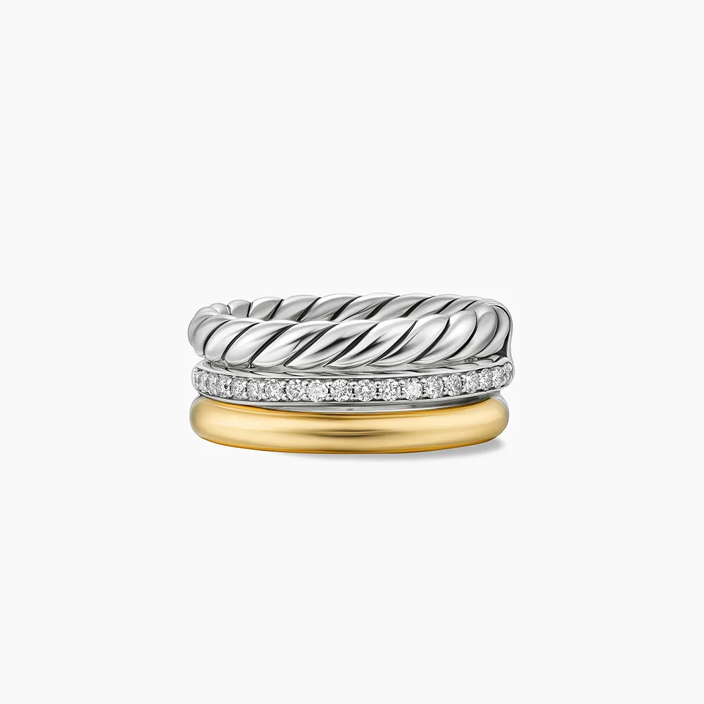 David Yurman Mercer Three Row Ring