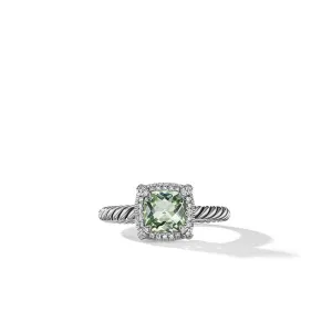 David Yurman Petite Chatelaine Pav Bezel Ring with Prasiolite and Diamonds