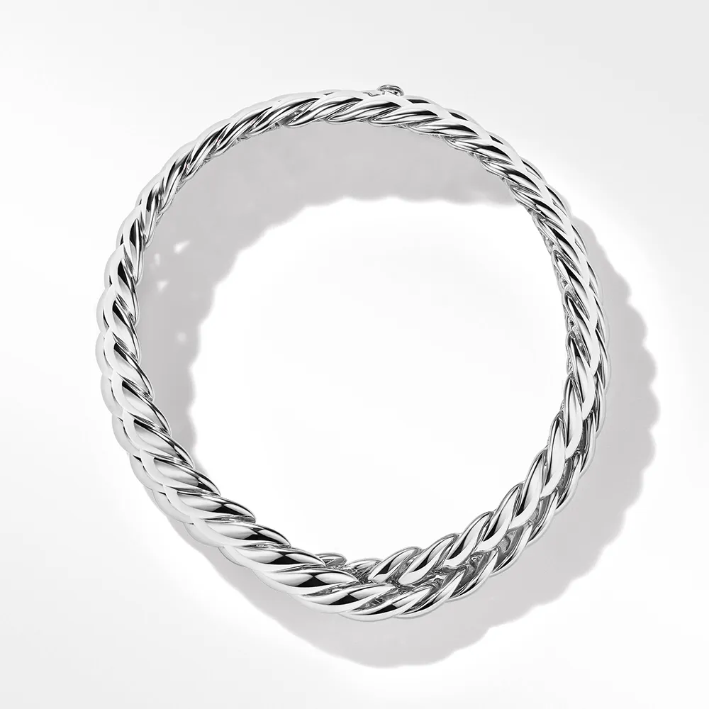 David Yurman Sculpted Cable Double Wrap Bracelet in Sterling Silver