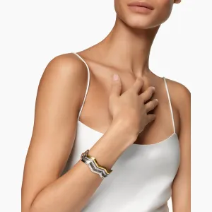 David Yurman Stax Zig Zag Three Row Cuff Bracelet