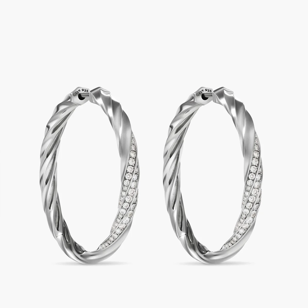 David Yurman Cable Edge Hoop Earrings
