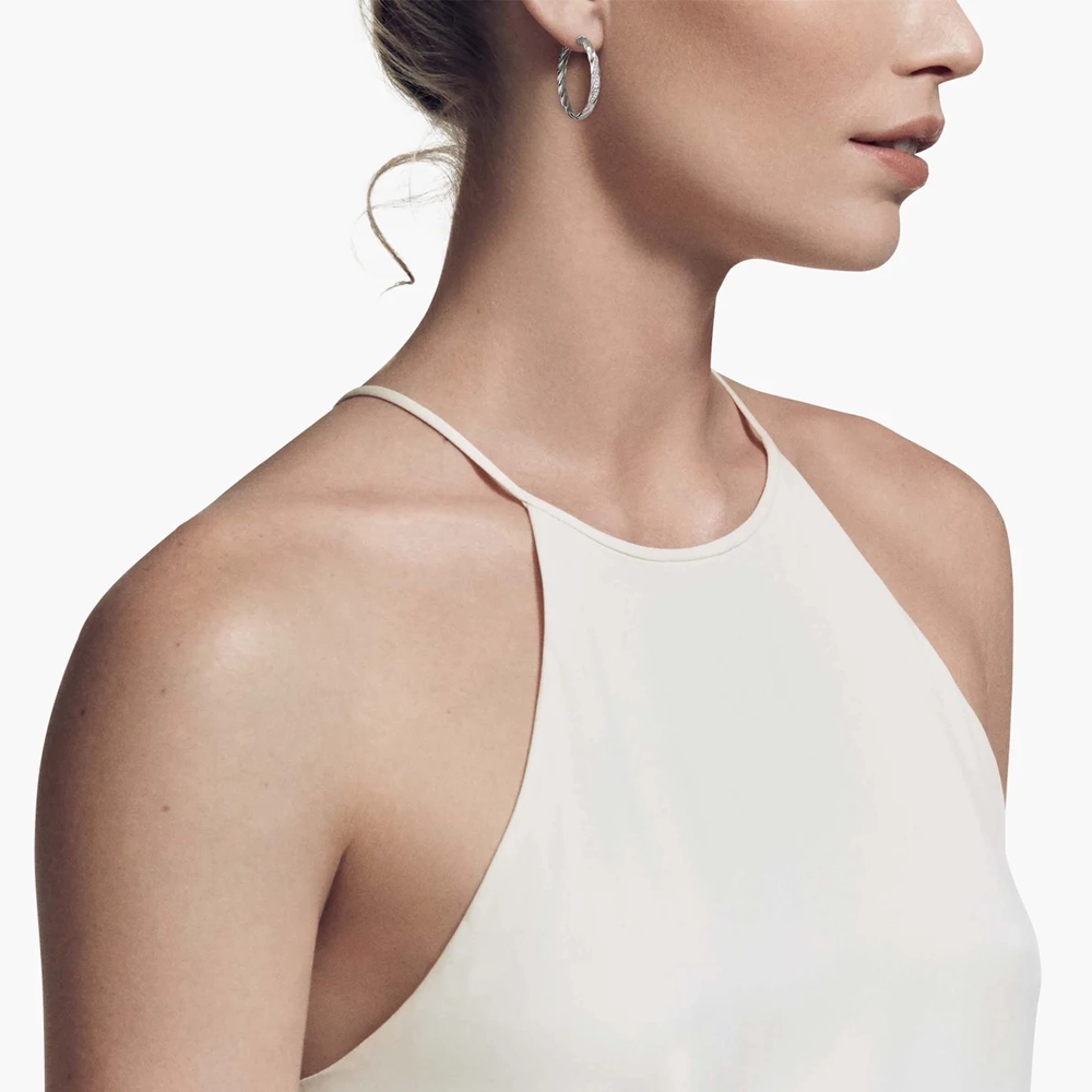 David Yurman Cable Edge Hoop Earrings
