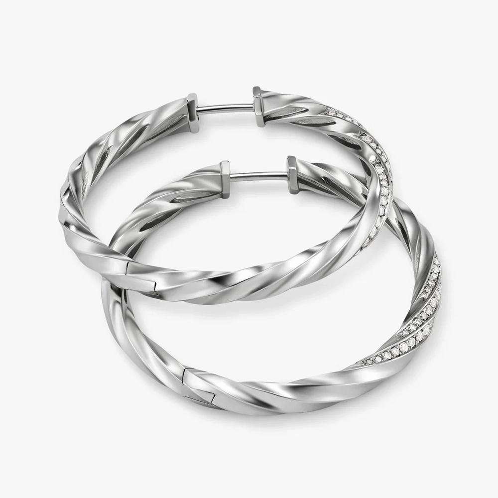 David Yurman Cable Edge Hoop Earrings