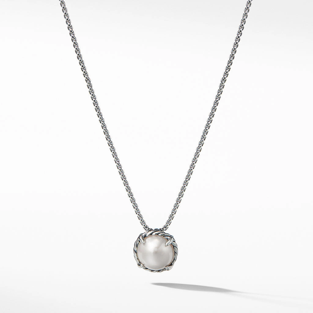 David Yurman Chatelaine Pendant Necklace with Pearl