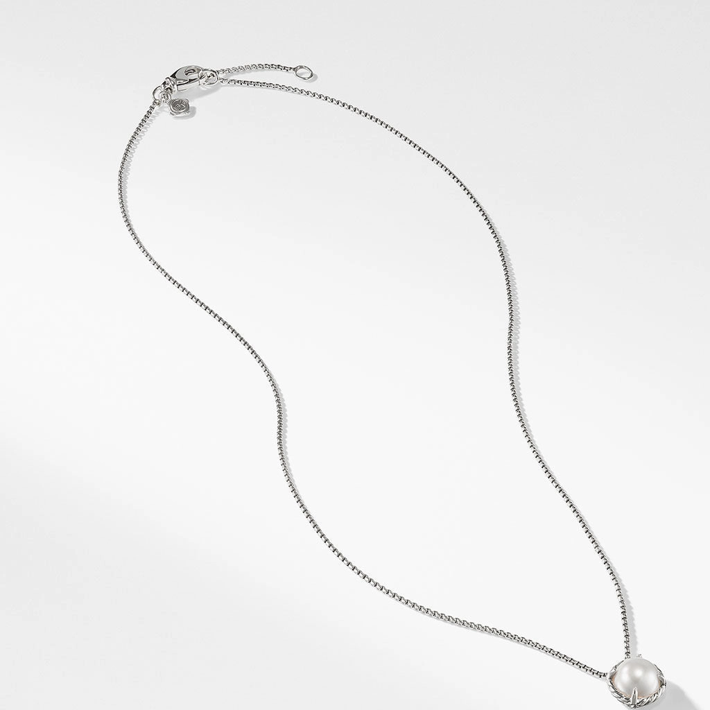 David Yurman Chatelaine Pendant Necklace with Pearl