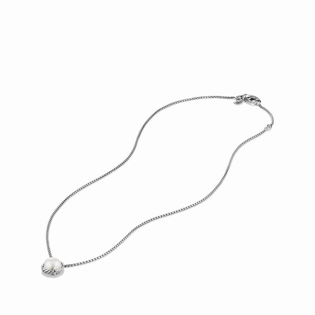 David Yurman Chatelaine Pendant Necklace with Pearl
