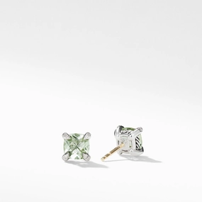 David Yurman Chatelaine Stud Earrings with Prasiolite