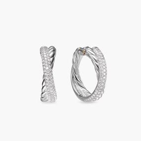 David Yurman Crossover Hoop Earrings