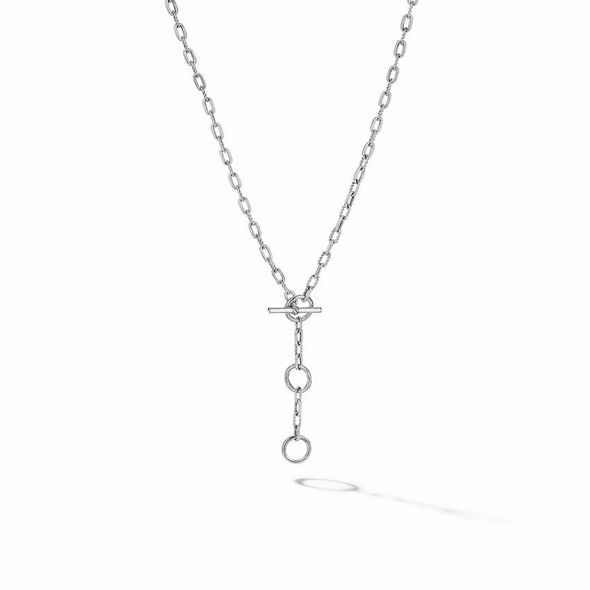 David Yurman DY Madison Three Ring Chain Necklace