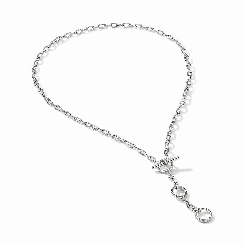 David Yurman DY Madison Three Ring Chain Necklace