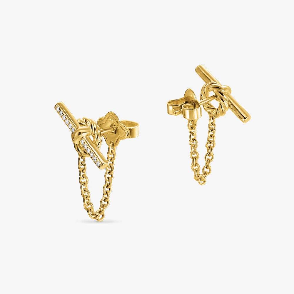 David Yurman DY Mercer Petite Toggle Chain Stud Earrings