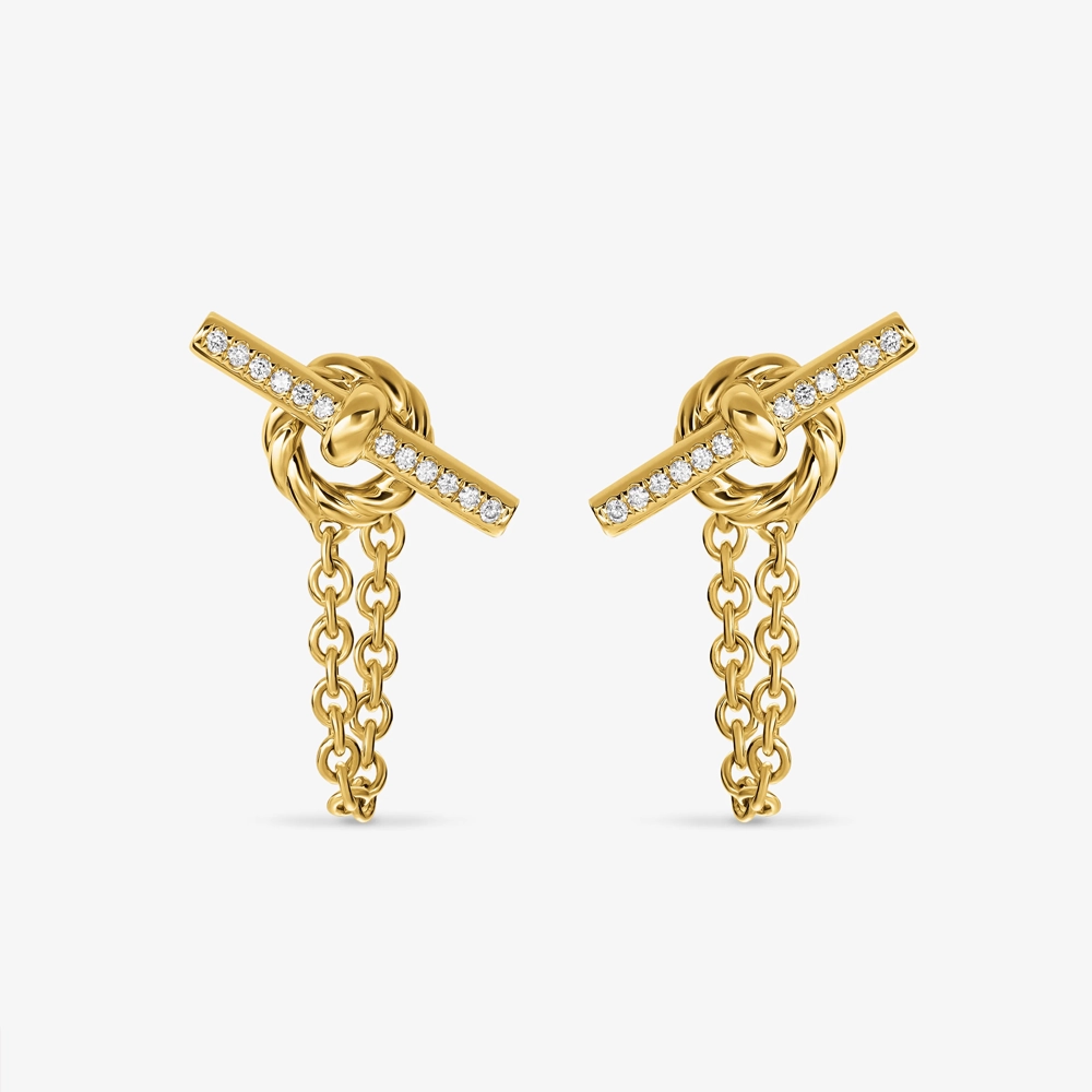 David Yurman DY Mercer Petite Toggle Chain Stud Earrings