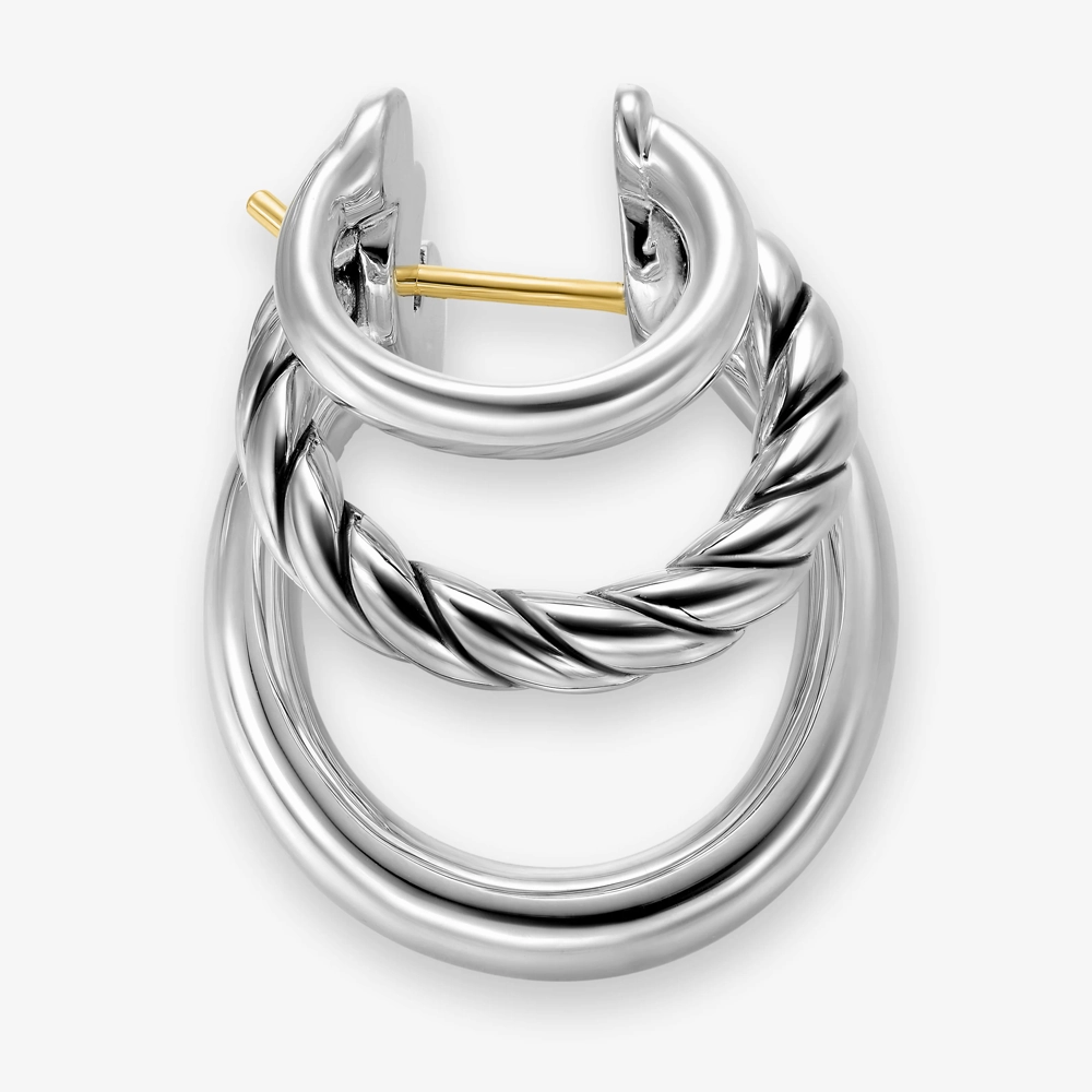 David Yurman DY Mercer Three Row Hoop Earrings