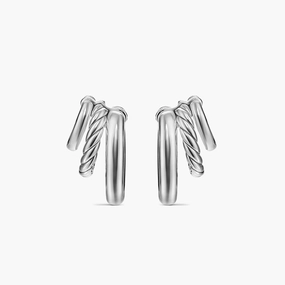 David Yurman DY Mercer Three Row Hoop Earrings