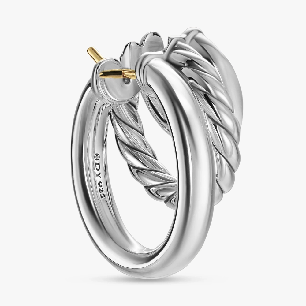 David Yurman DY Mercer Three Row Hoop Earrings