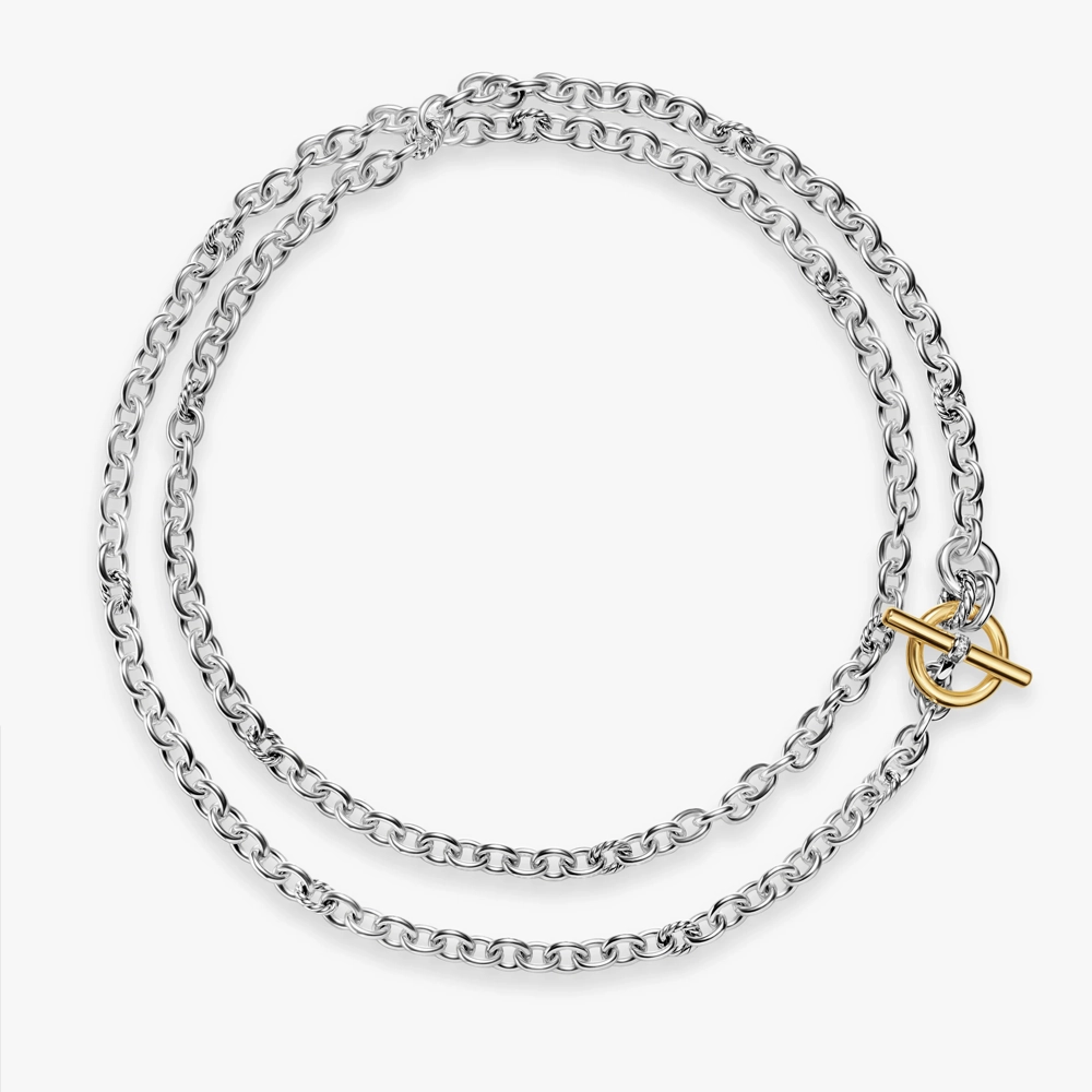 David Yurman Mercer Double Row Toggle Chain Necklace