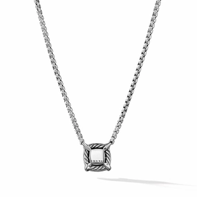 David Yurman Petite Chatelaine Pav Bezel Pendant Necklace with Prasiolite and Diamonds