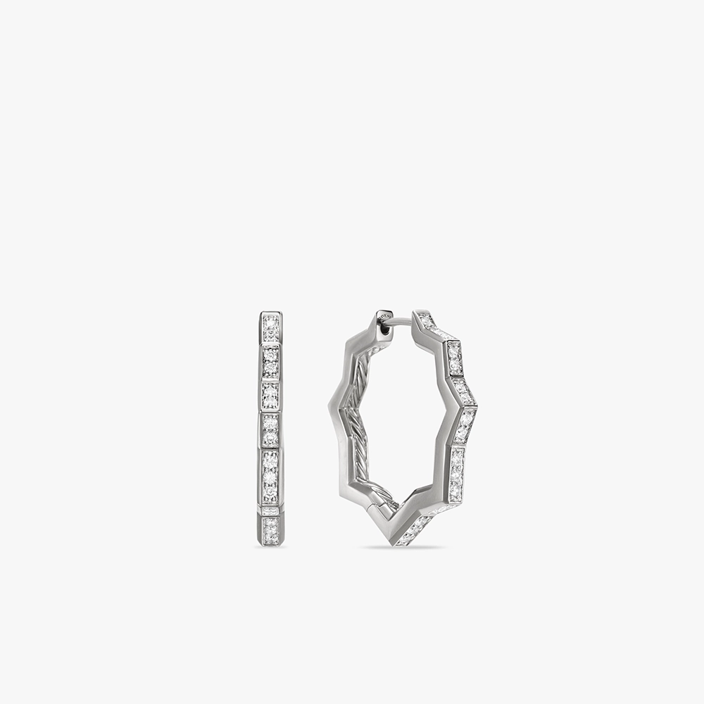 David Yurman Stax Zig Zag Hoop Earrings