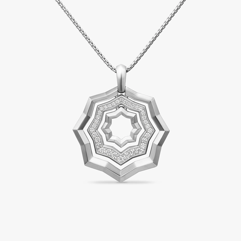 David Yurman Stax Zig Zag Pendant Necklace