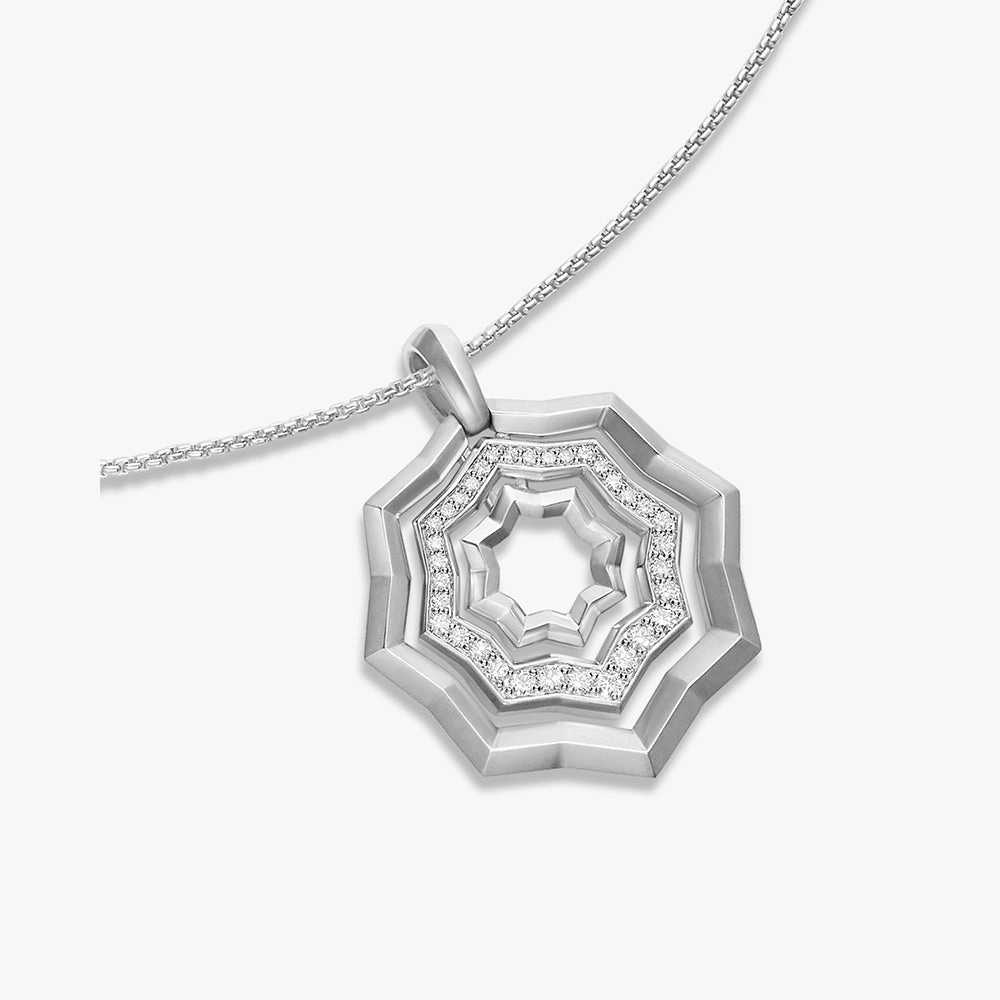 David Yurman Stax Zig Zag Pendant Necklace
