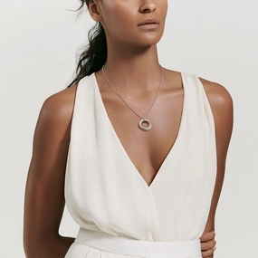David Yurman The Crossover Collection Pendant Necklace with Diamonds
