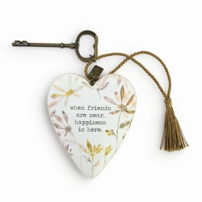 Demdaco Friends & Happiness Art Heart Decorative Mirror,Home Decor Mirror