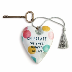 Demdaco Moments In Life Art Heart With Key Stand Decorative Mirror,Home Decor Mirror