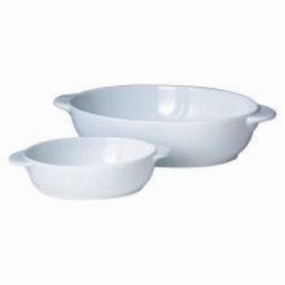 Denby- White, Small Oval Dish, 0.5ltr curtain fabric, upholstery textile