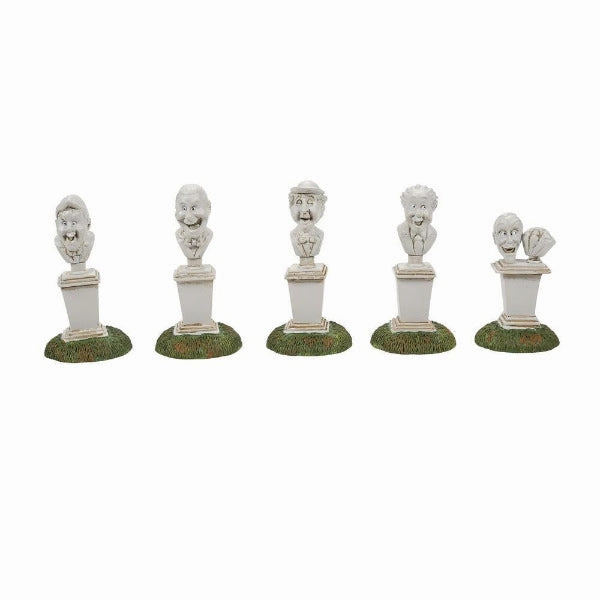 Dept56 Disney Haunted Mansion Halloween Village Singing Busts Grim Grinning Ghosts Set of 5 Decorative Mirror,Home Decor Mirror