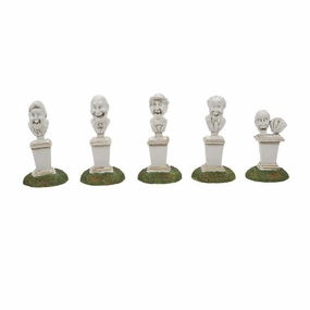 Dept56 Disney Haunted Mansion Halloween Village Singing Busts Grim Grinning Ghosts Set of 5 Decorative Mirror,Home Decor Mirror