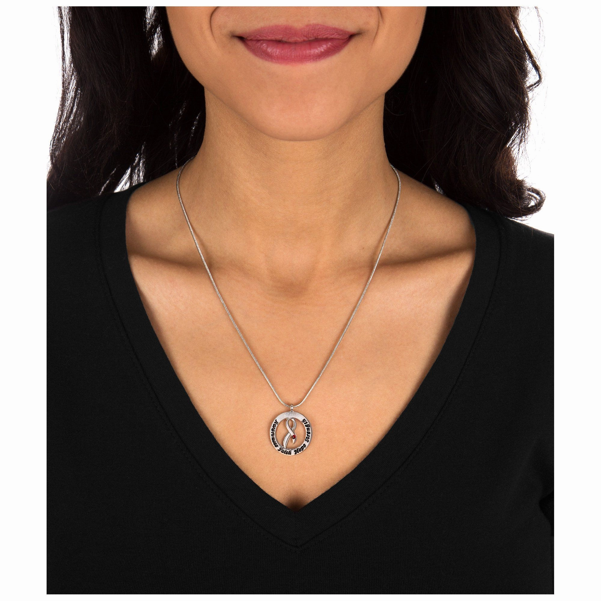 Diabetes Awareness Words of Inspiration Necklace