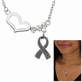 Diabetes Heart & Crystal Necklace!