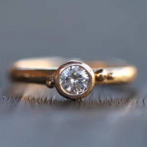 Diamond Coastal Droplet Engagement Ring