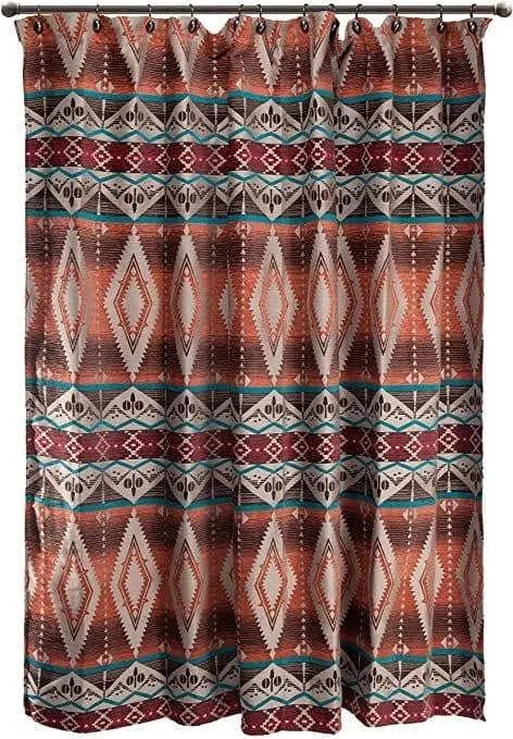 Diamond Sage Aztec Shower Curtain bathroom furniture, vanity cabinet